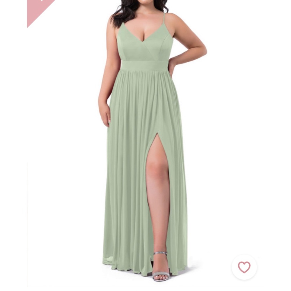 Azazie Kiri dress in sage green